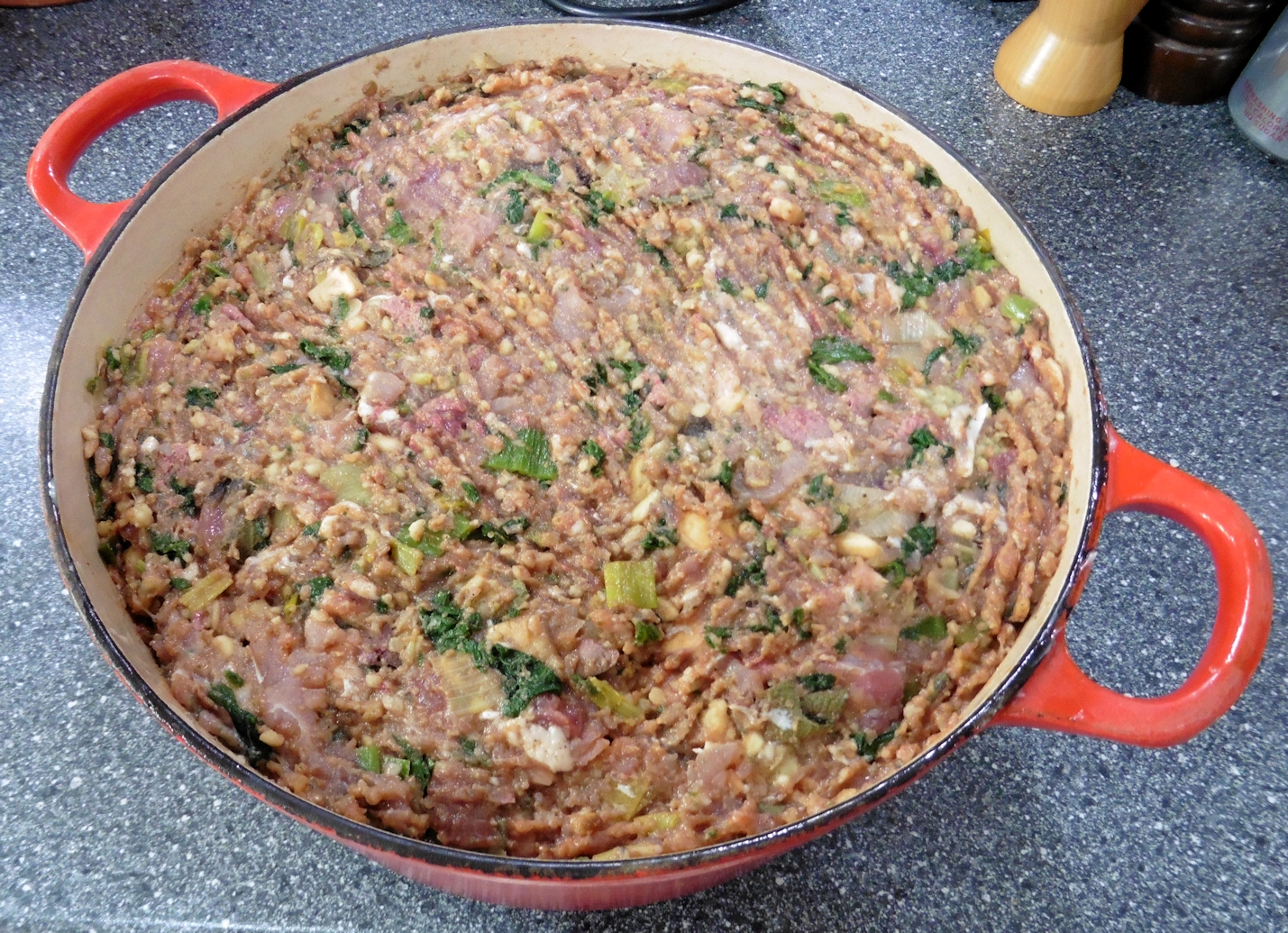 Terrine ready for the oven